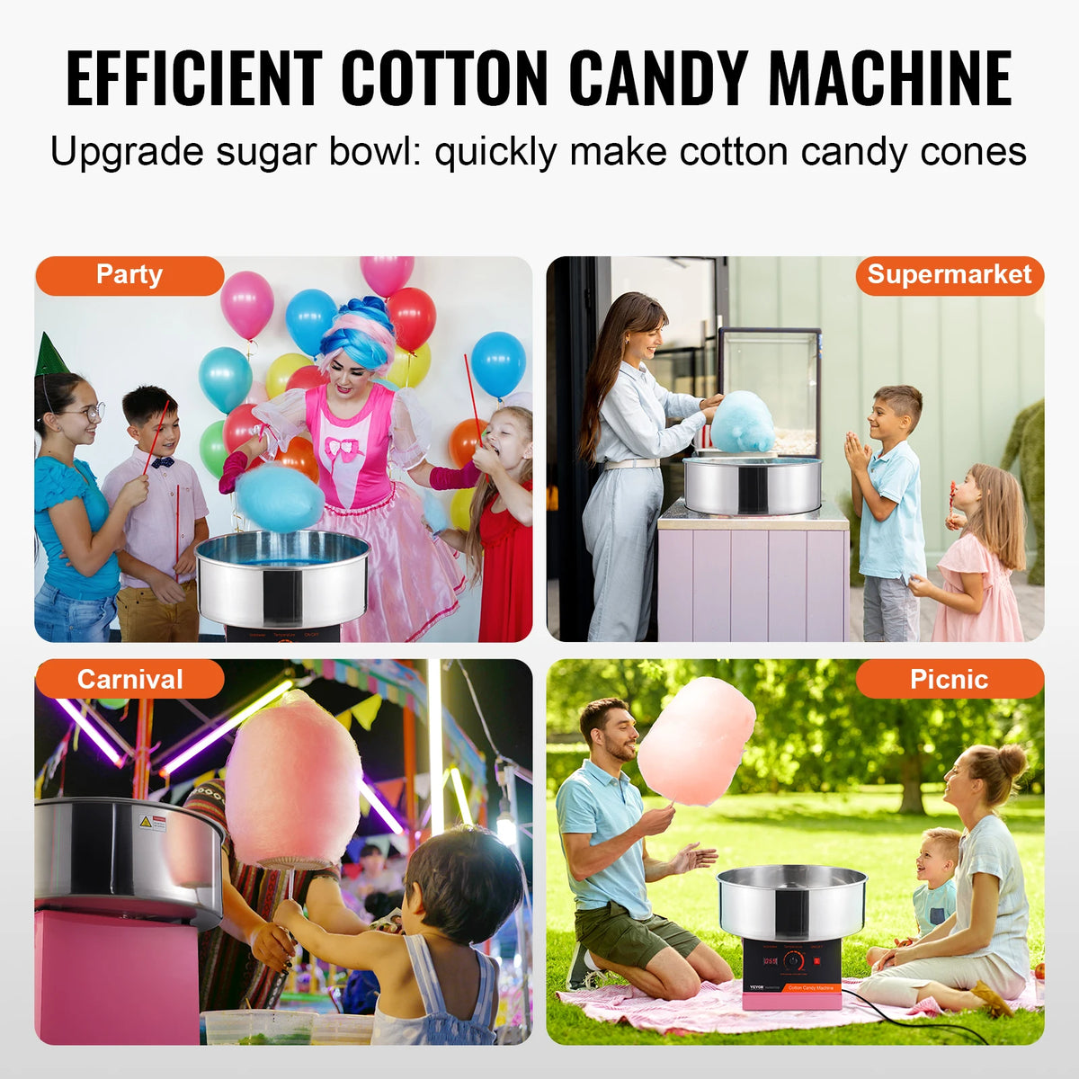 Commercial Cotton Candy Machine – 1000W Electric Floss Maker