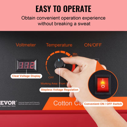 Commercial Cotton Candy Machine – 1000W Stainless Steel