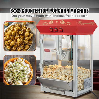Commercial Countertop Popcorn Machine 8 Oz Kettle