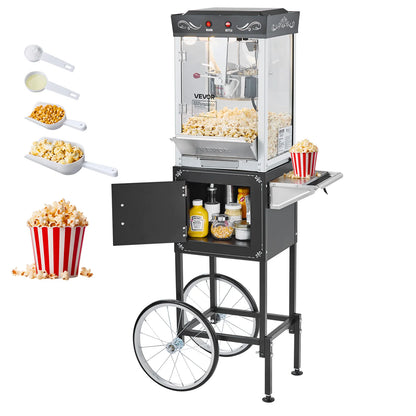 8 oz Popcorn Machine Cart – Commercial Theater Popper