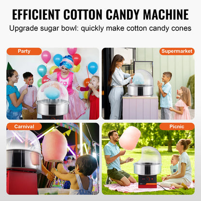 Commercial Cotton Candy Machine – 1000W Stainless Steel