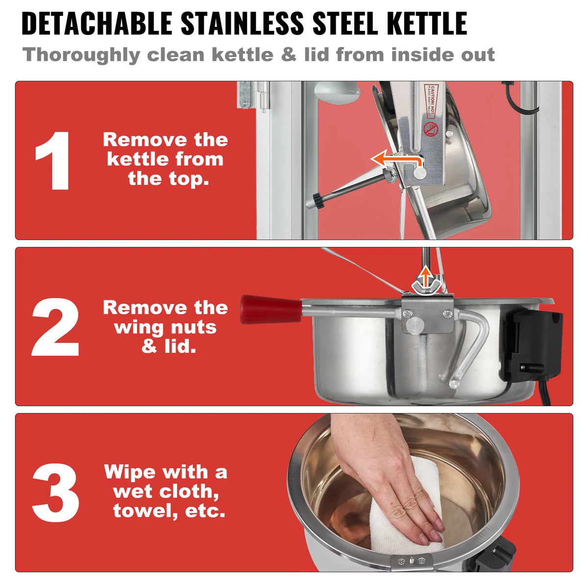 Commercial Countertop Popcorn Machine 8 Oz Kettle