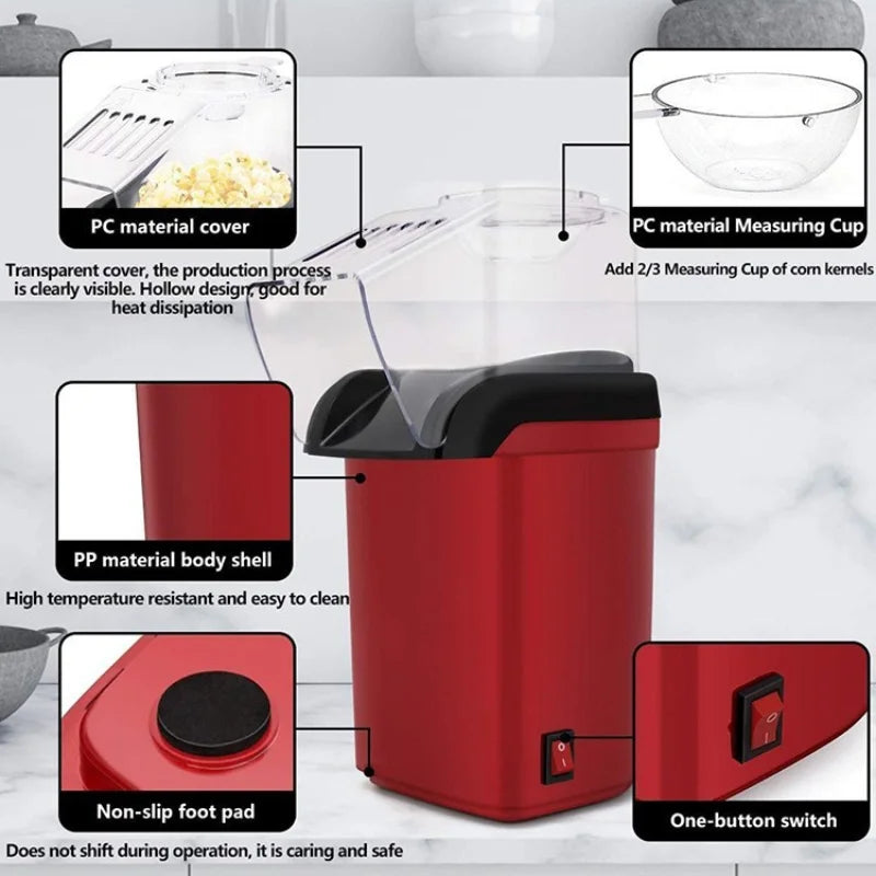 Electric Air Popcorn Maker – Fast Oil-Free Popcorn