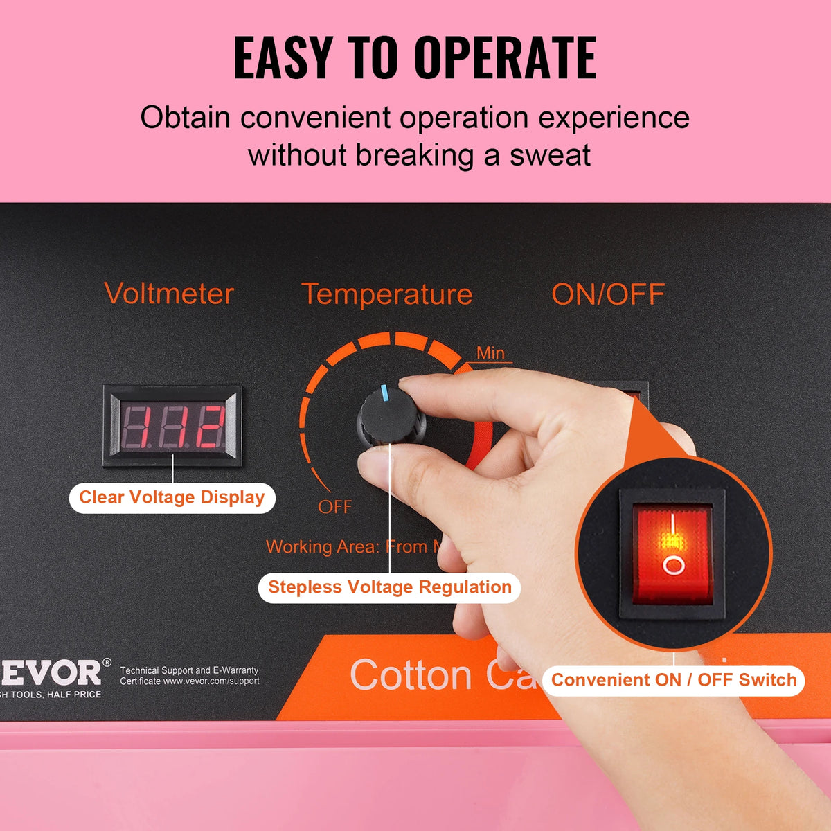 Commercial Cotton Candy Machine – 1000W Electric Floss Maker