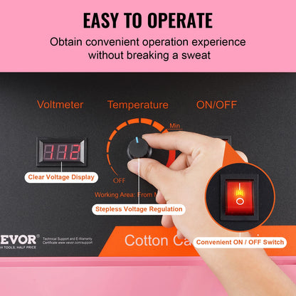 Commercial Cotton Candy Machine – 1000W Electric Floss Maker